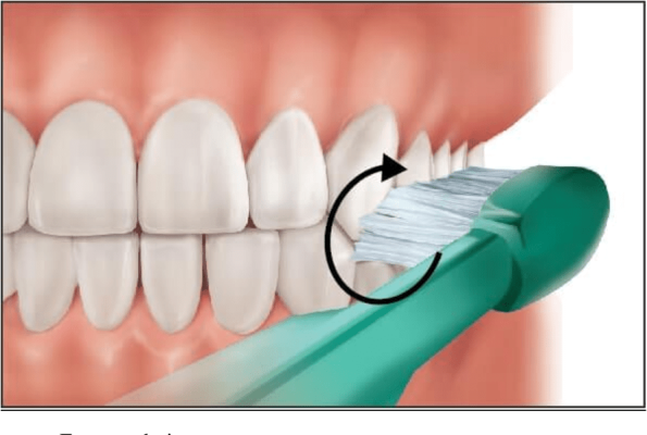Brush in a circular motion