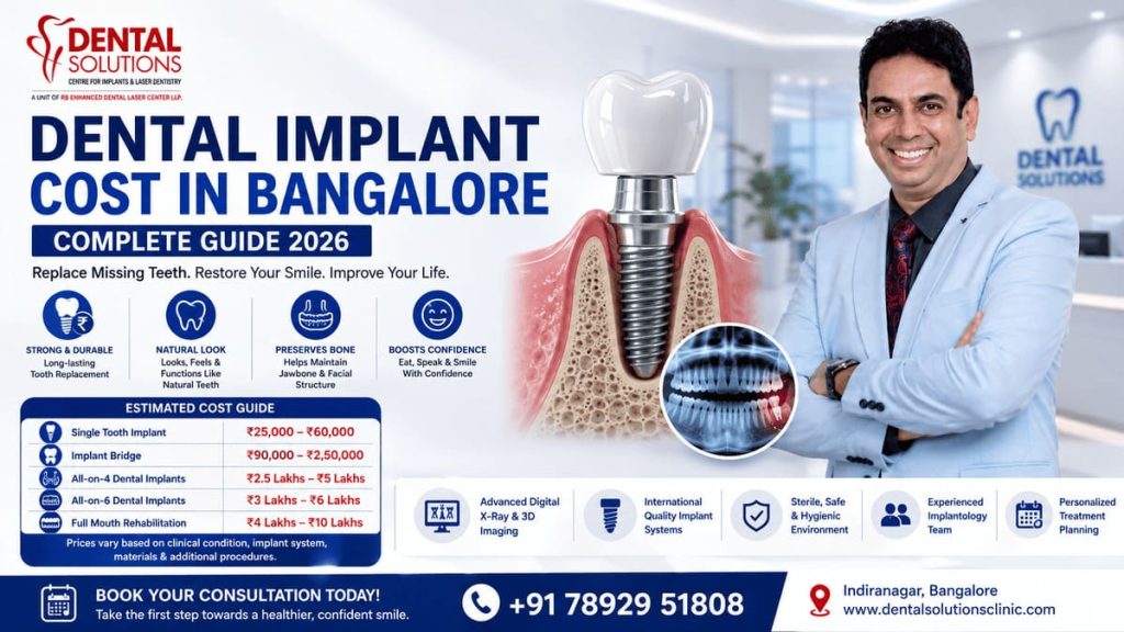 Dental implant cost in Bangalore 2026 complete guide with estimated treatment prices